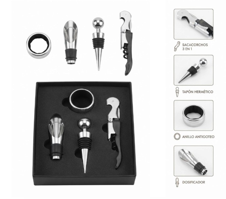[PREITWP001] SET ABRIDOR DE VINO