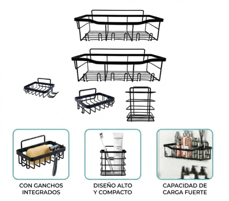 [PREITMELECH858] ORGANIZADOR DE DUCHA 5 PCS