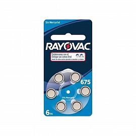 PILA ESPECIAL RAYOVAC AUDÍFONO N675 X 6 UNIDADES