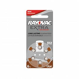 PILA ESPECIAL RAYOVAC AUDÍFONO N312 X 6 UNIDADES