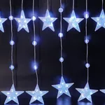 Cortina 66 leds estrellas 3.3*0,7 m